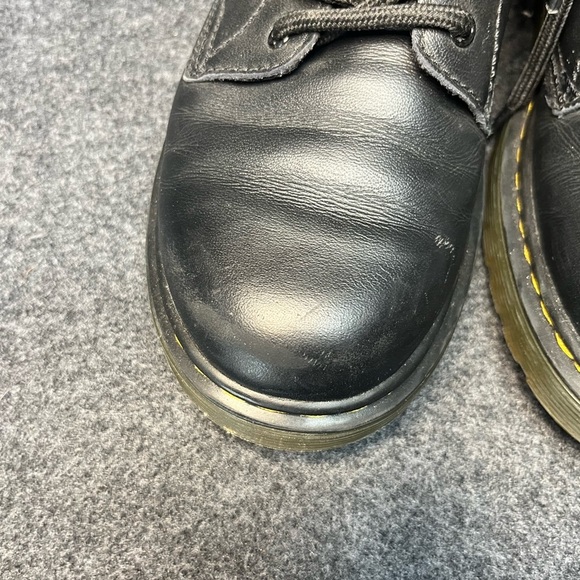 Dr. Martens Youth 1460J Combat Boots Black Leather Lace Up Side Zip Size 3 US - Picture 4 of 10